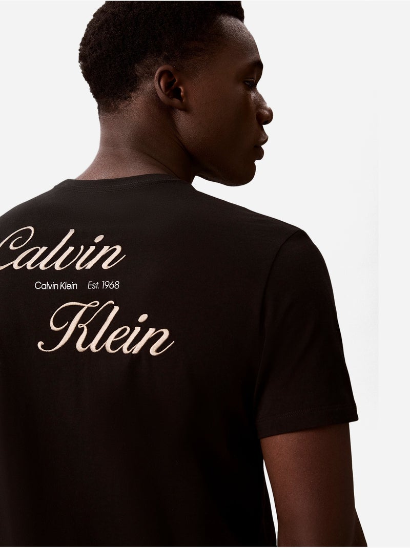 Tee Shirt à manches courtes - Calvin Klein Noir - Kiabi