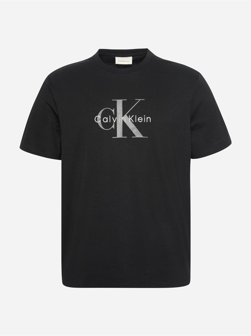 Tee Shirt à manches courtes - Calvin Klein Noir - Kiabi