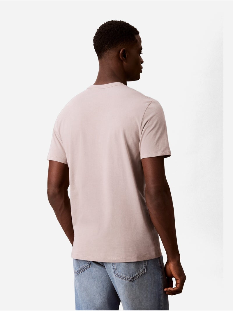 Tee Shirt à manches courtes - Calvin Klein Rose - Kiabi