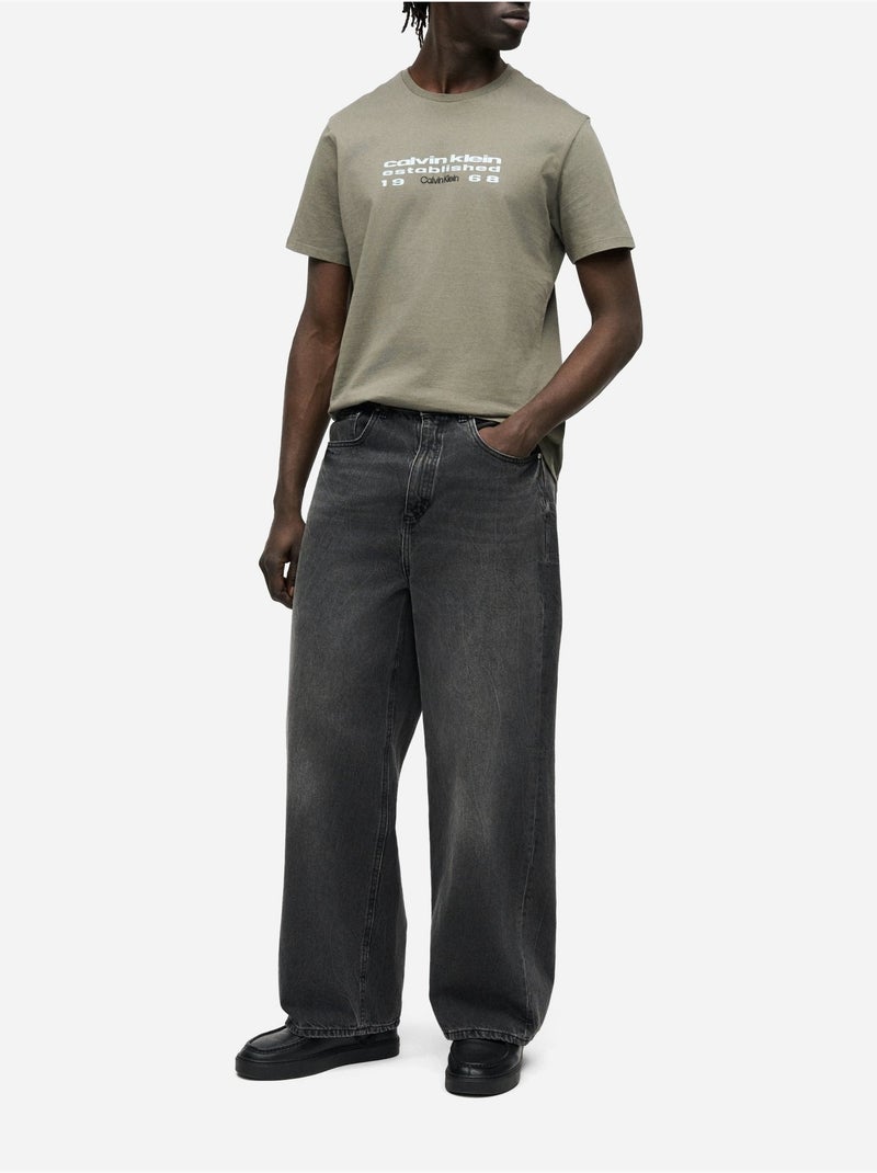 Tee Shirt à manches courtes - Calvin Klein Vert - Kiabi