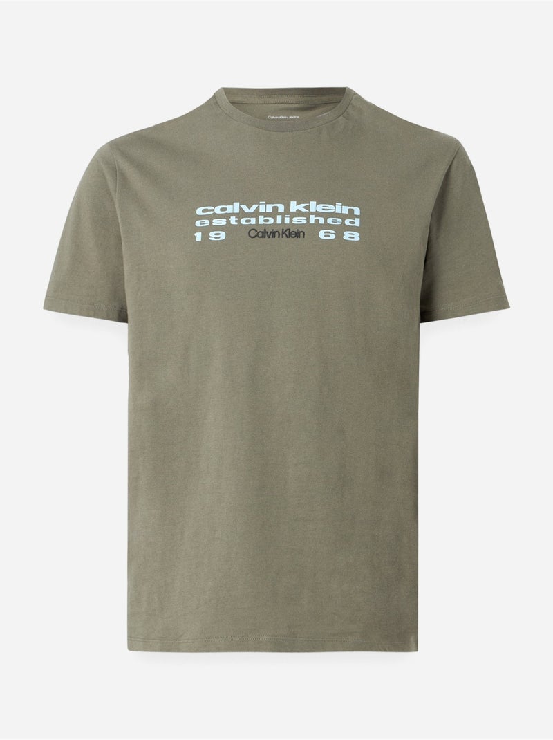 Tee Shirt à manches courtes - Calvin Klein Vert - Kiabi