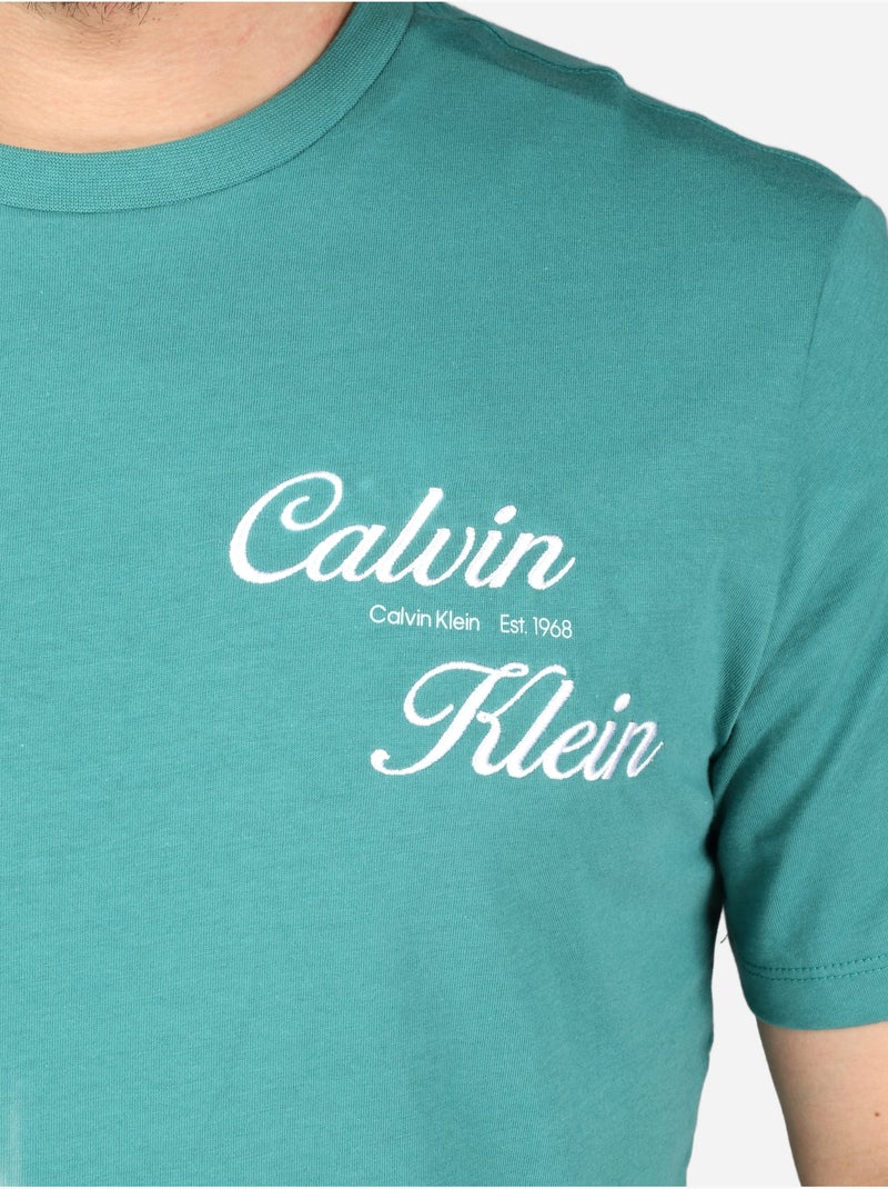 Tee Shirt à manches courtes - Calvin Klein Vert - Kiabi