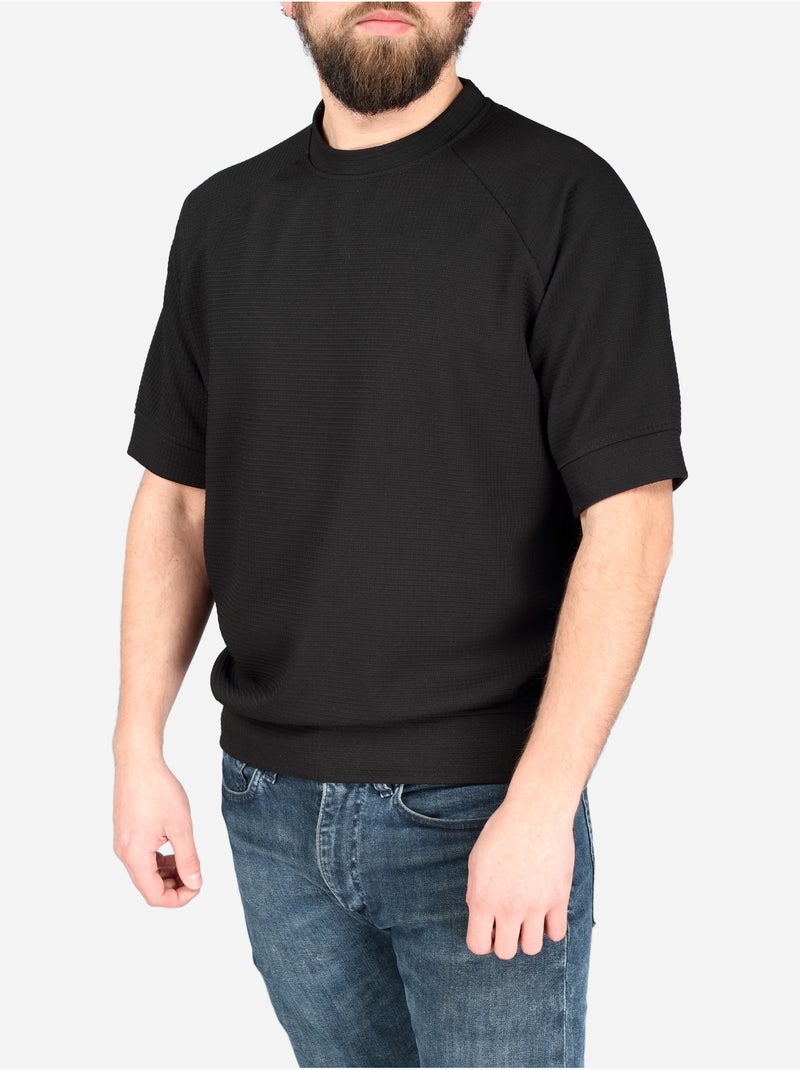 Tee Shirt à manches courtes - Frilivin Noir - Kiabi