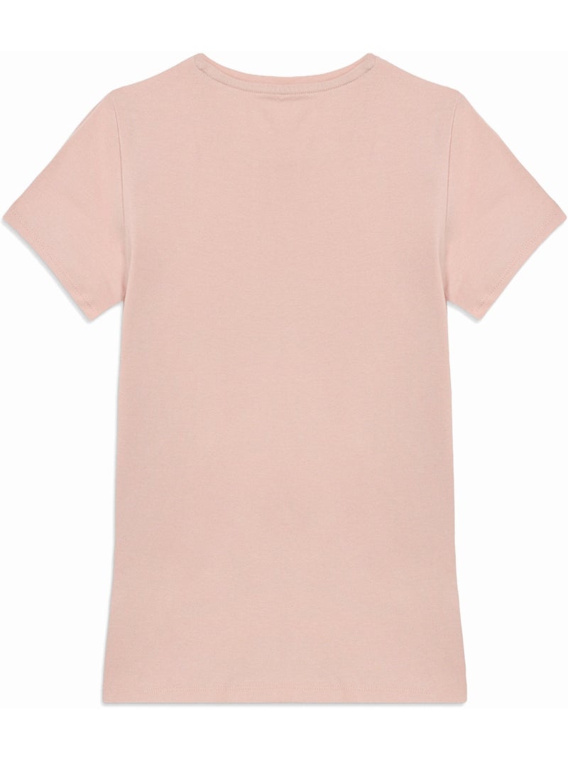 Tee shirt à manches courtes - Guess kids Rose clair - Kiabi
