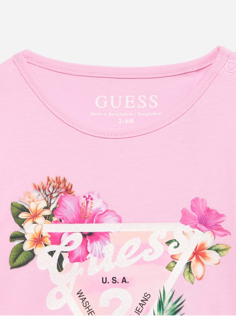 Tee shirt à manches courtes - Guess kids Vert - Kiabi