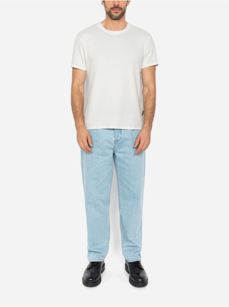 Tee Shirt à manches courtes - Schott Blanc - Kiabi