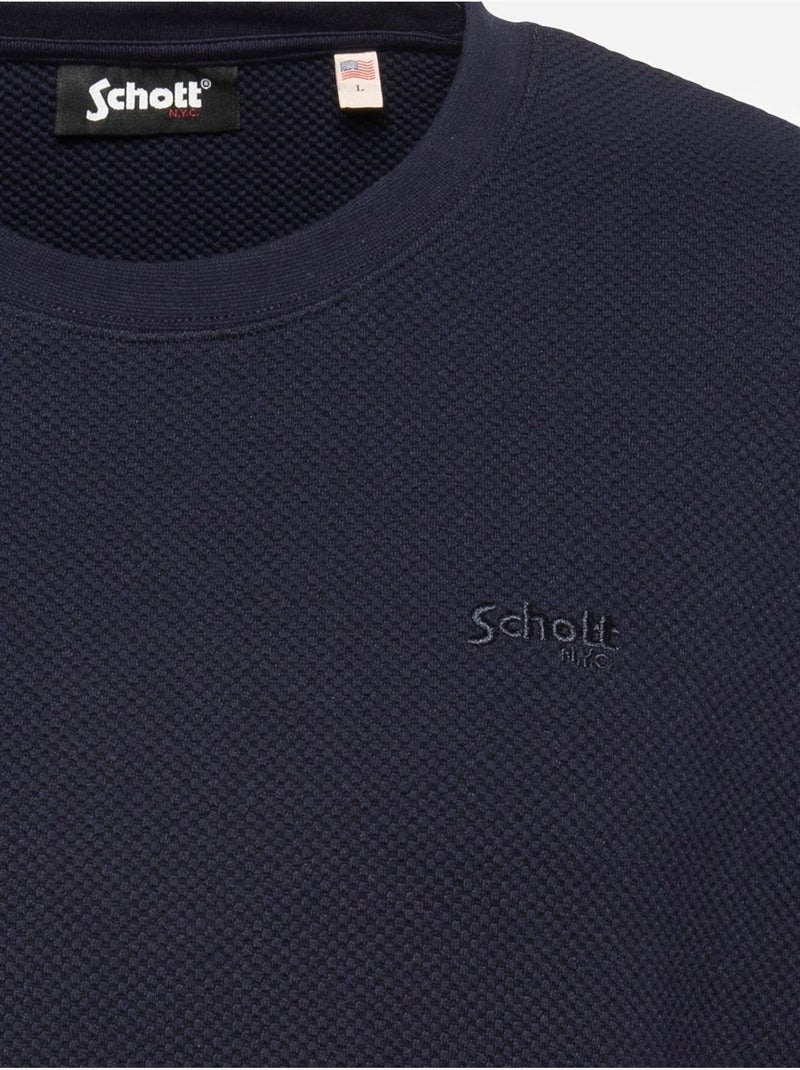 Tee Shirt à manches courtes - Schott Bleu marine - Kiabi