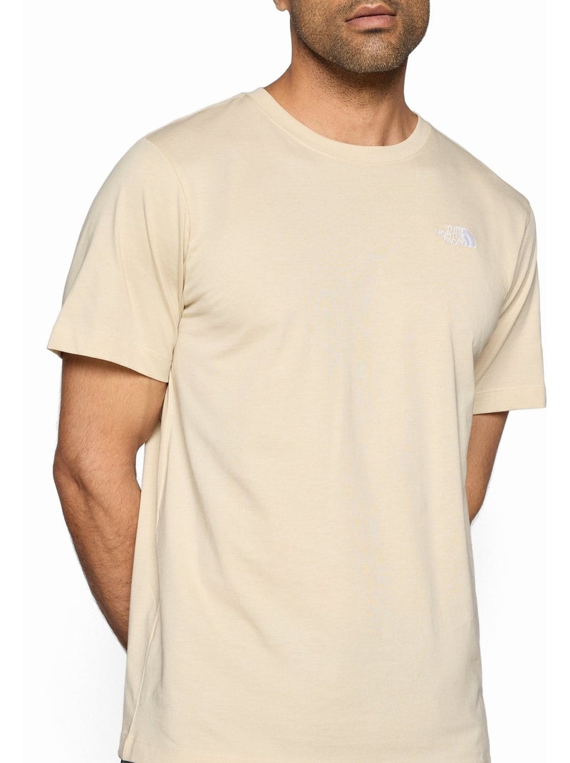 Tee Shirt à manches courtes - The North Face Beige - Kiabi