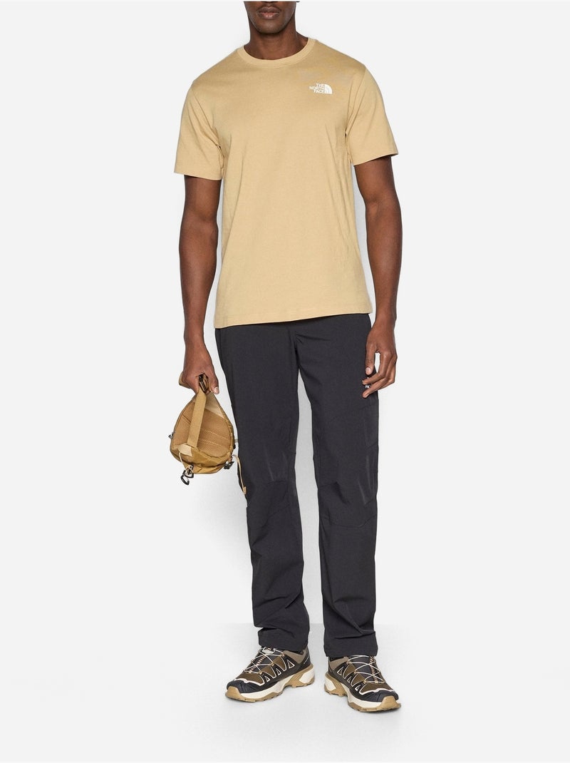 Tee Shirt à manches courtes - The North Face Blanc Beige - Kiabi