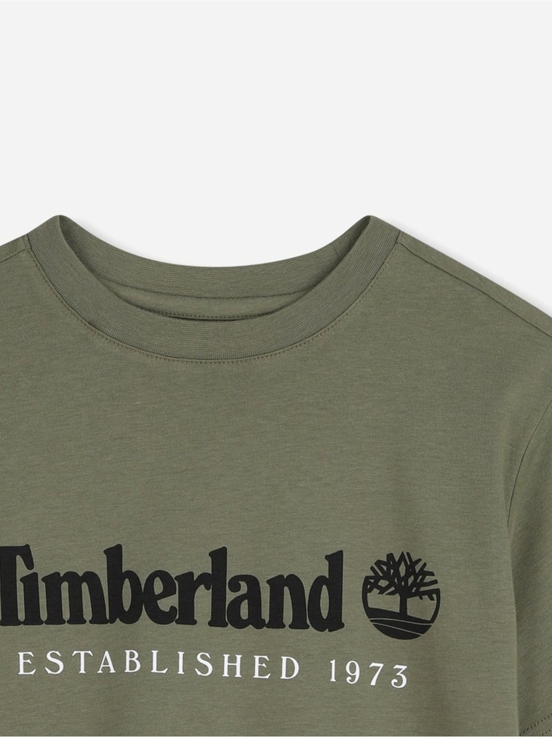 Tee Shirt à manches courtes - Timberland Kaki - Kiabi