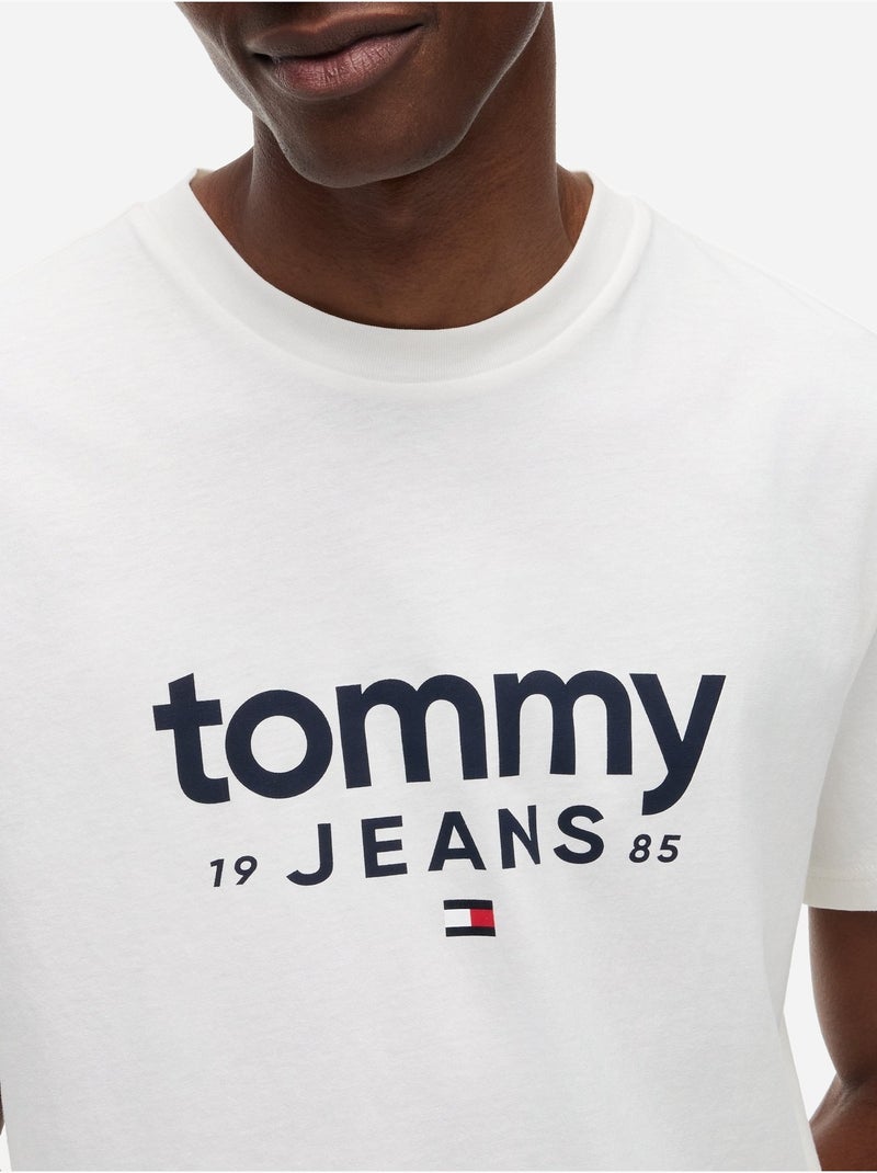 Tee Shirt à manches courtes - Tommy jeans Blanc - Kiabi