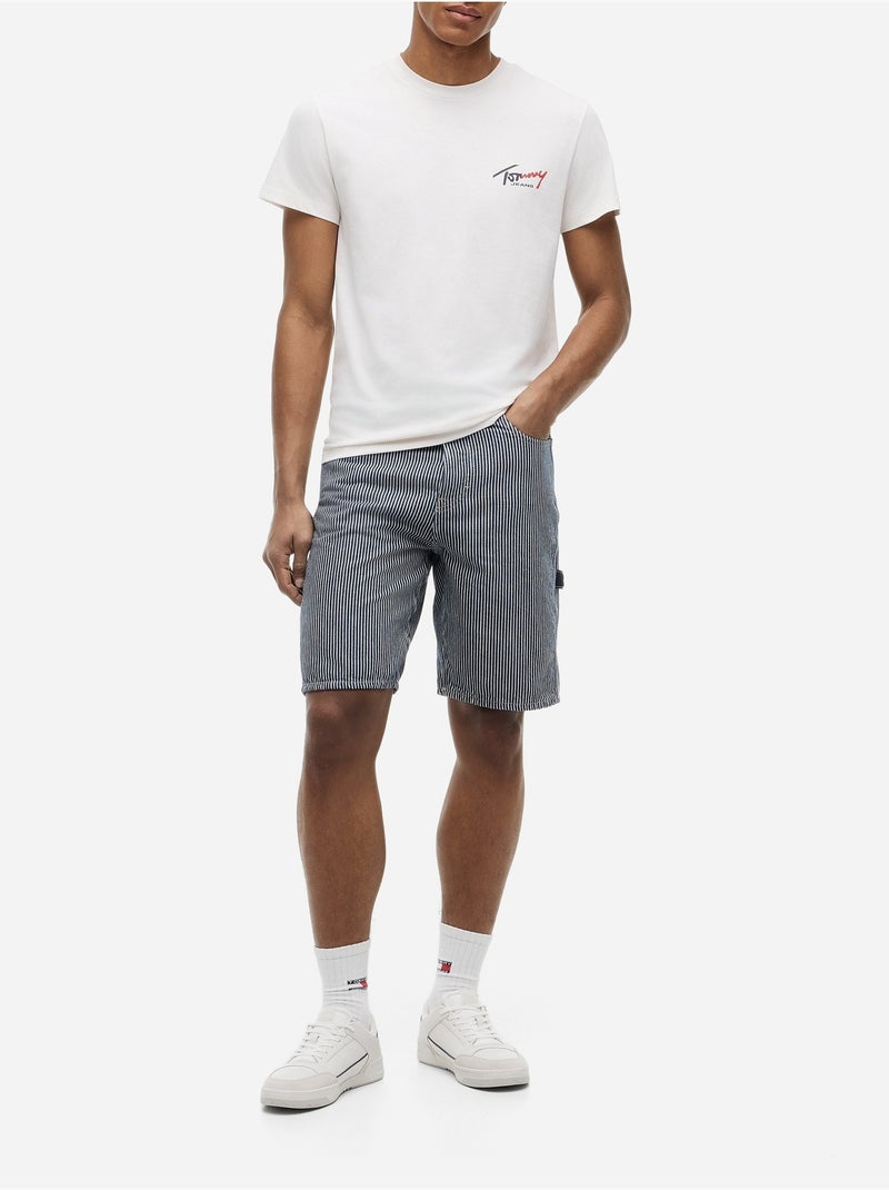 Tee Shirt à manches courtes - Tommy jeans Blanc - Kiabi