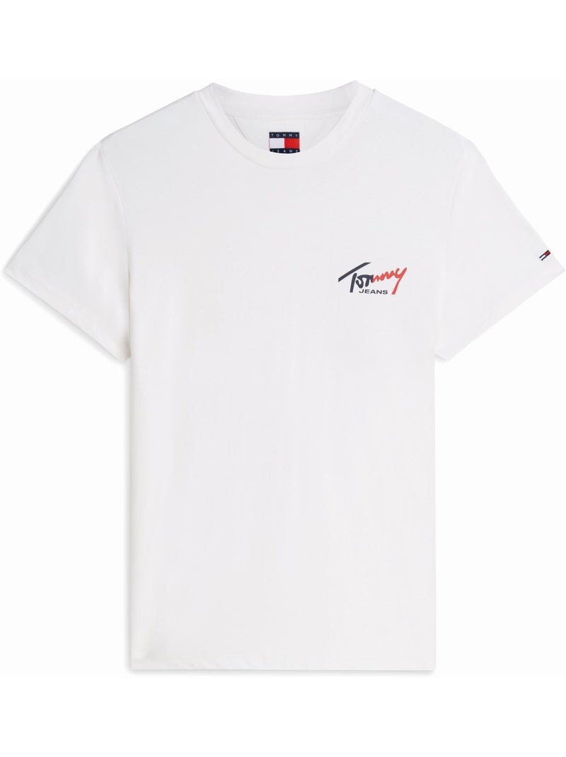 Tee Shirt à manches courtes - Tommy jeans Blanc - Kiabi