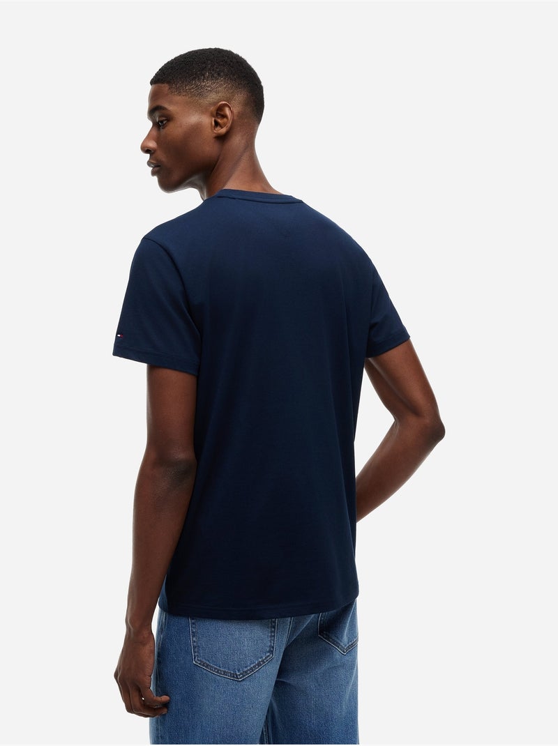 Tee Shirt à manches courtes - Tommy jeans Bleu foncé - Kiabi