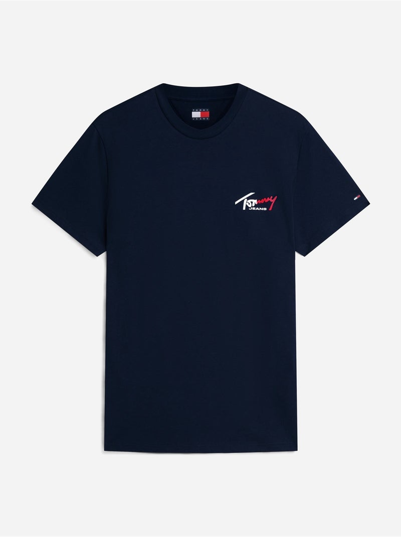 Tee Shirt à manches courtes - Tommy jeans Bleu foncé - Kiabi