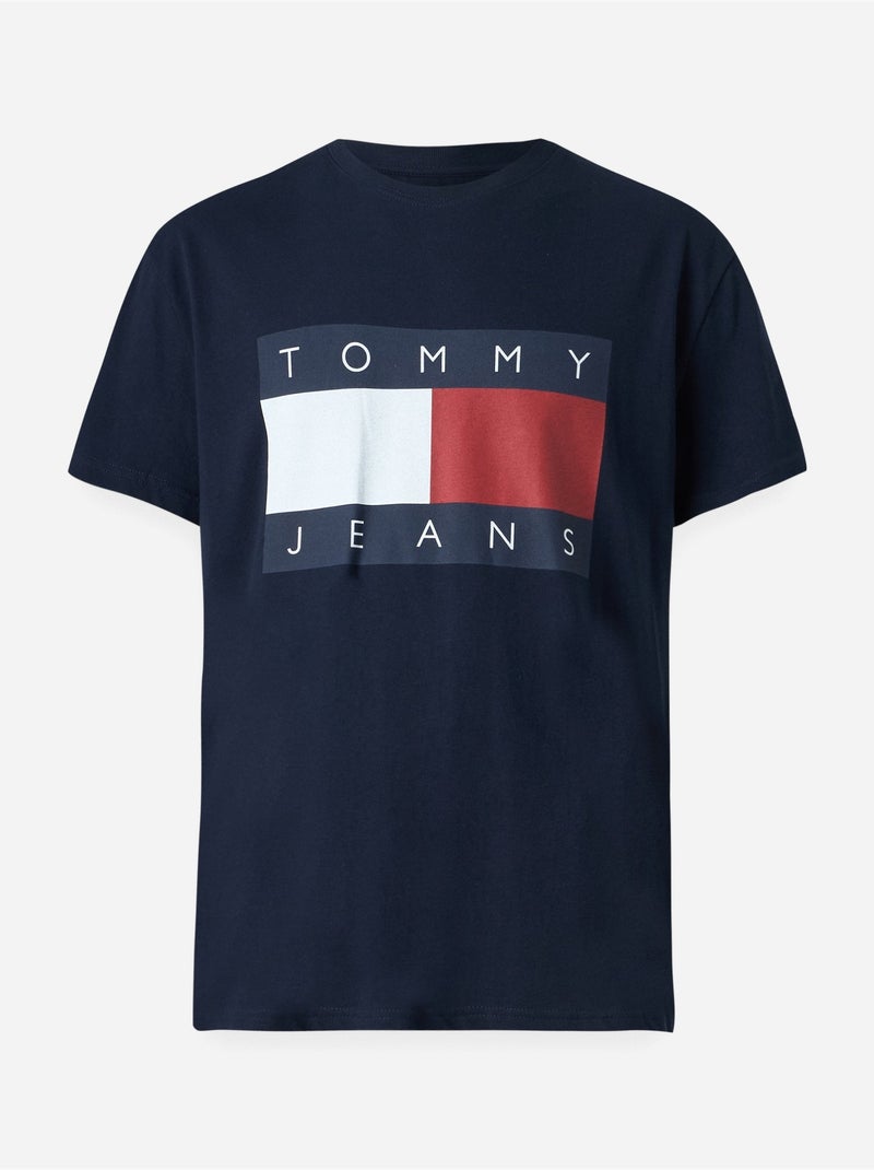 Tee Shirt à manches courtes - Tommy jeans Bleu - Kiabi