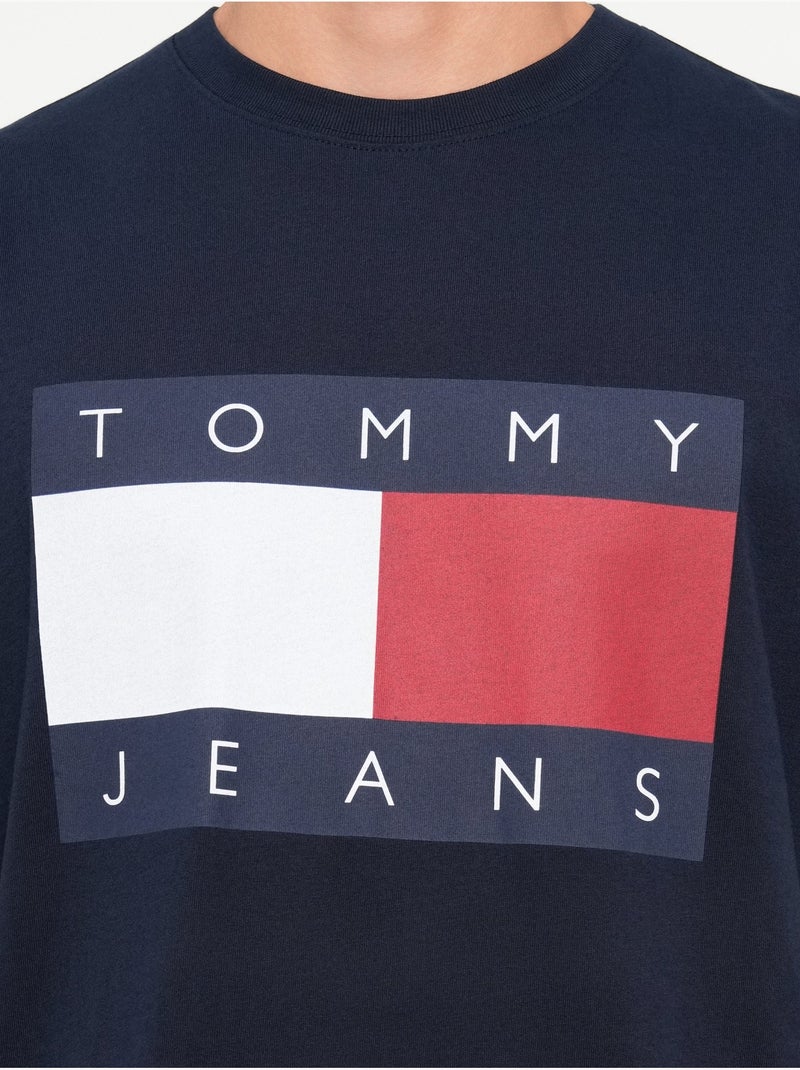 Tee Shirt à manches courtes - Tommy jeans Bleu - Kiabi