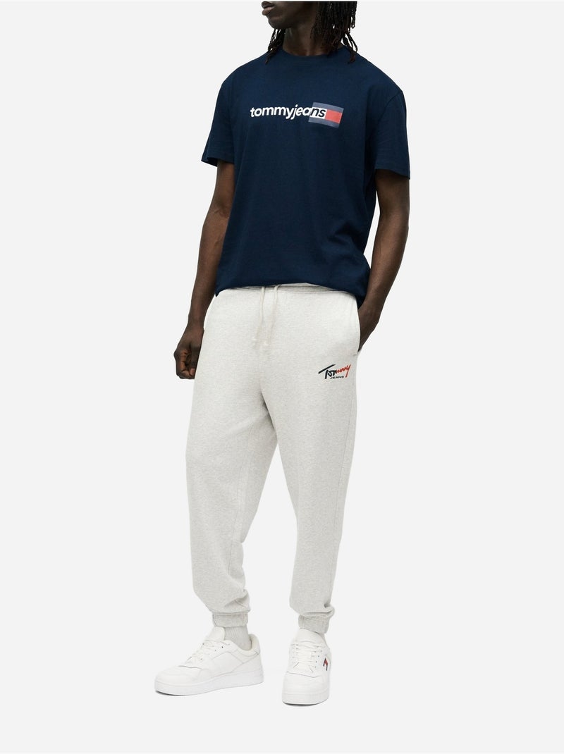 Tee Shirt à manches courtes - Tommy jeans Bleu - Kiabi