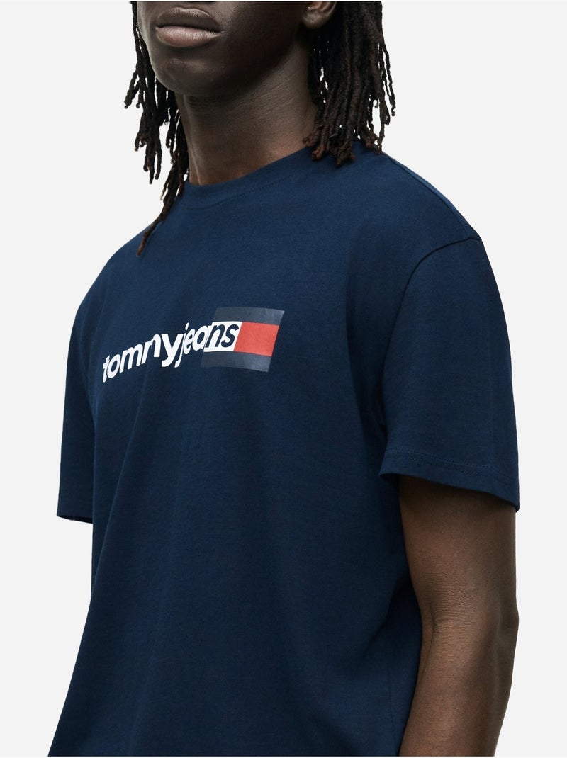 Tee Shirt à manches courtes - Tommy jeans Bleu - Kiabi