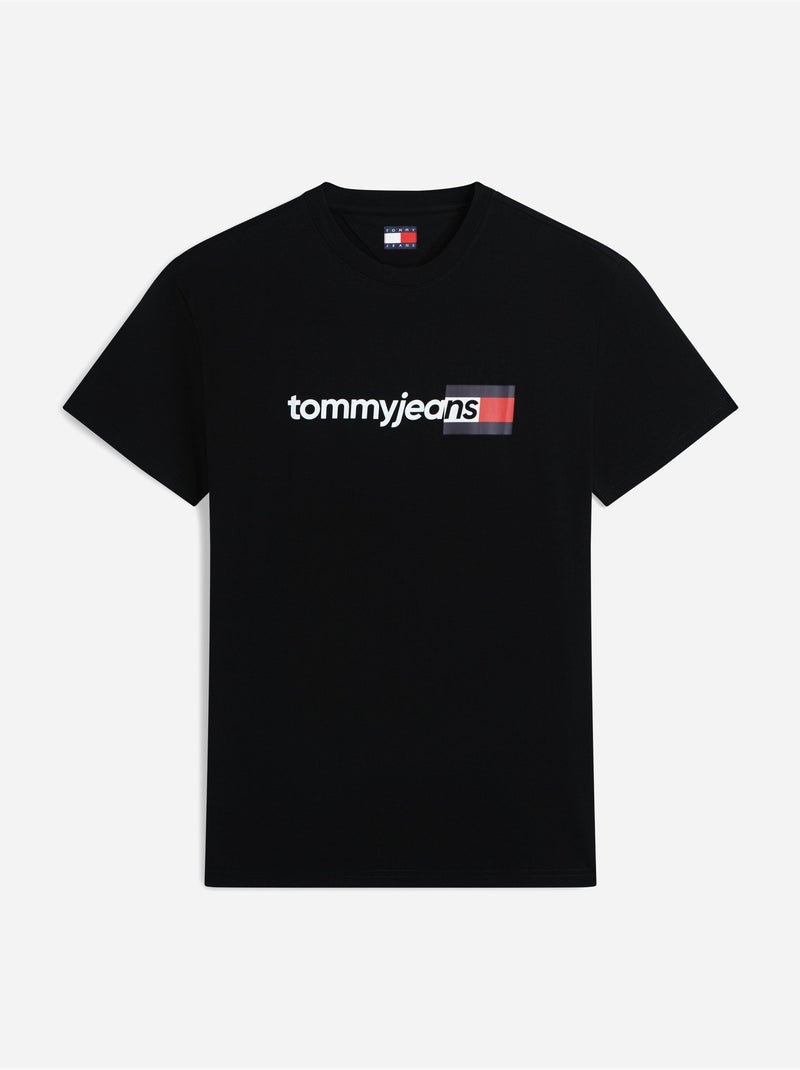 Tee Shirt à manches courtes - Tommy jeans Noir - Kiabi