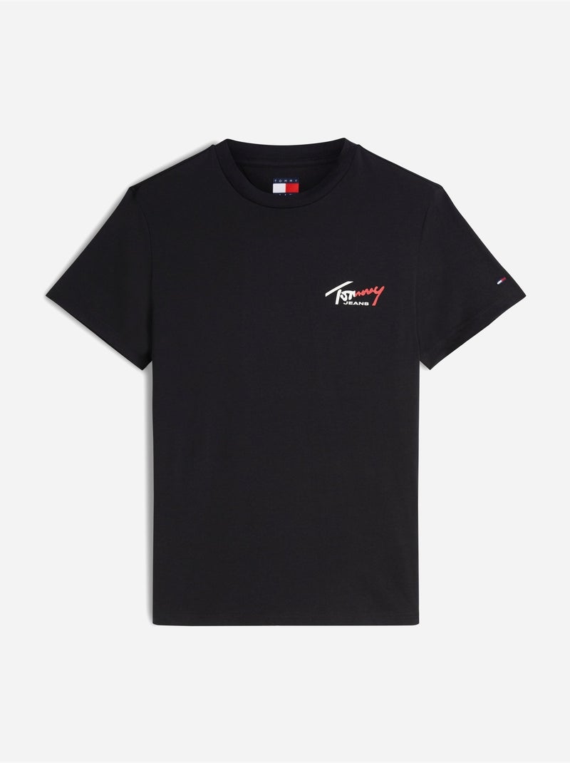 Tee Shirt à manches courtes - Tommy jeans Noir - Kiabi