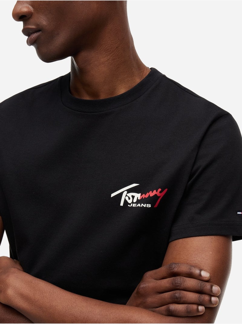 Tee Shirt à manches courtes - Tommy jeans Noir - Kiabi