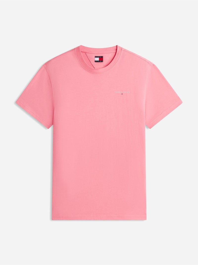 Tee Shirt à manches courtes - Tommy jeans Rose - Kiabi