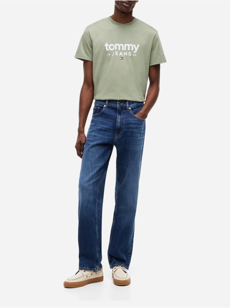 Tee Shirt à manches courtes - Tommy jeans Vert - Kiabi