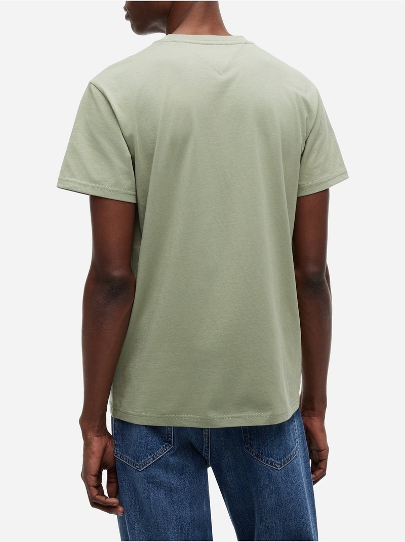 Tee Shirt à manches courtes - Tommy jeans Vert - Kiabi