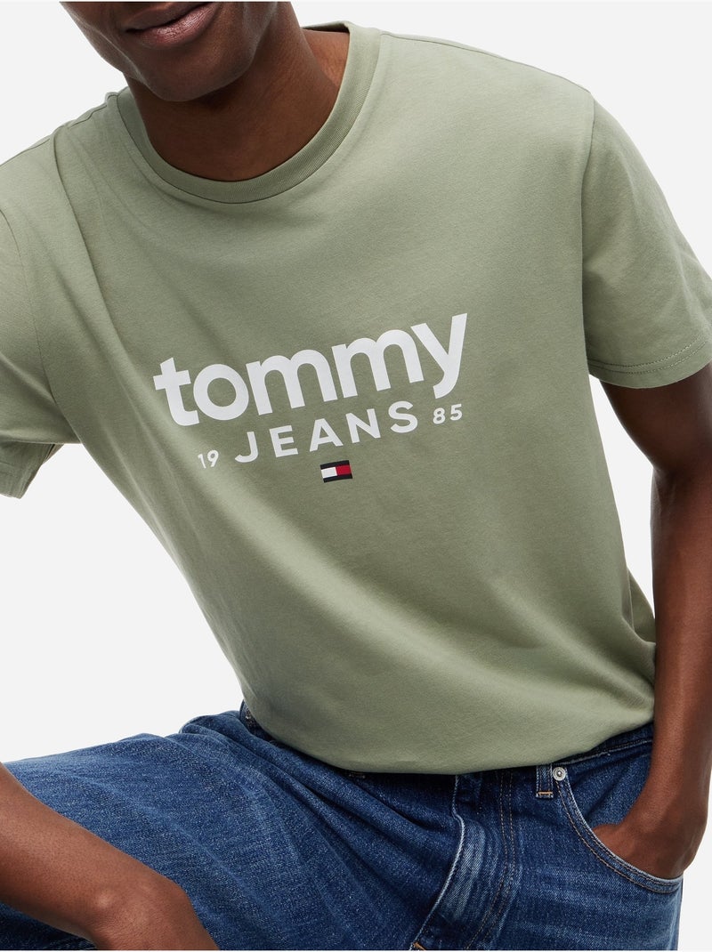 Tee Shirt à manches courtes - Tommy jeans Vert - Kiabi