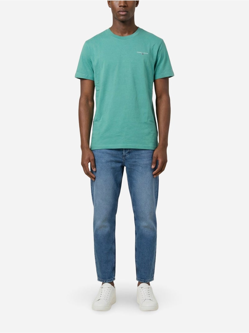 Tee Shirt à manches courtes - Tommy jeans Vert - Kiabi