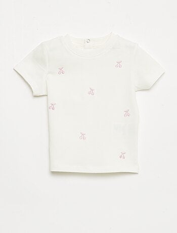 Tee-shirt à manches courtes avec broderies