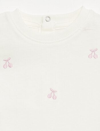 Tee-shirt à manches courtes avec broderies