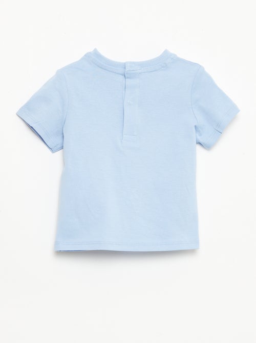 Tee-shirt à manches courtes avec broderies - Kiabi