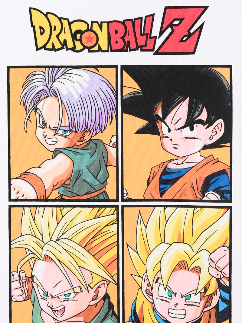 Tee-shirt à manches courtes imprimé 'Dragon ball Z' Blanc - Kiabi
