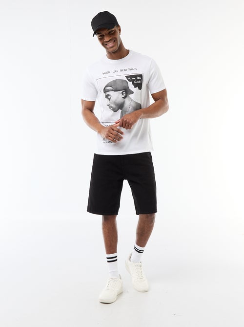 Tee-shirt à manches courtes 'Tupac' - Kiabi