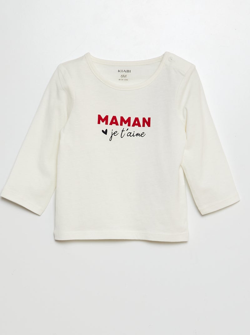 Tee-shirt à message Maman - Kiabi