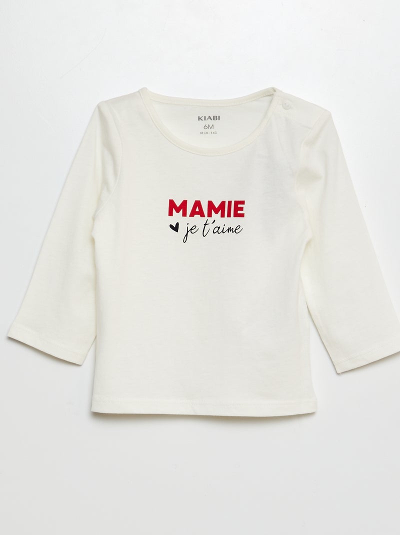 Tee-shirt à message Mamie - Kiabi