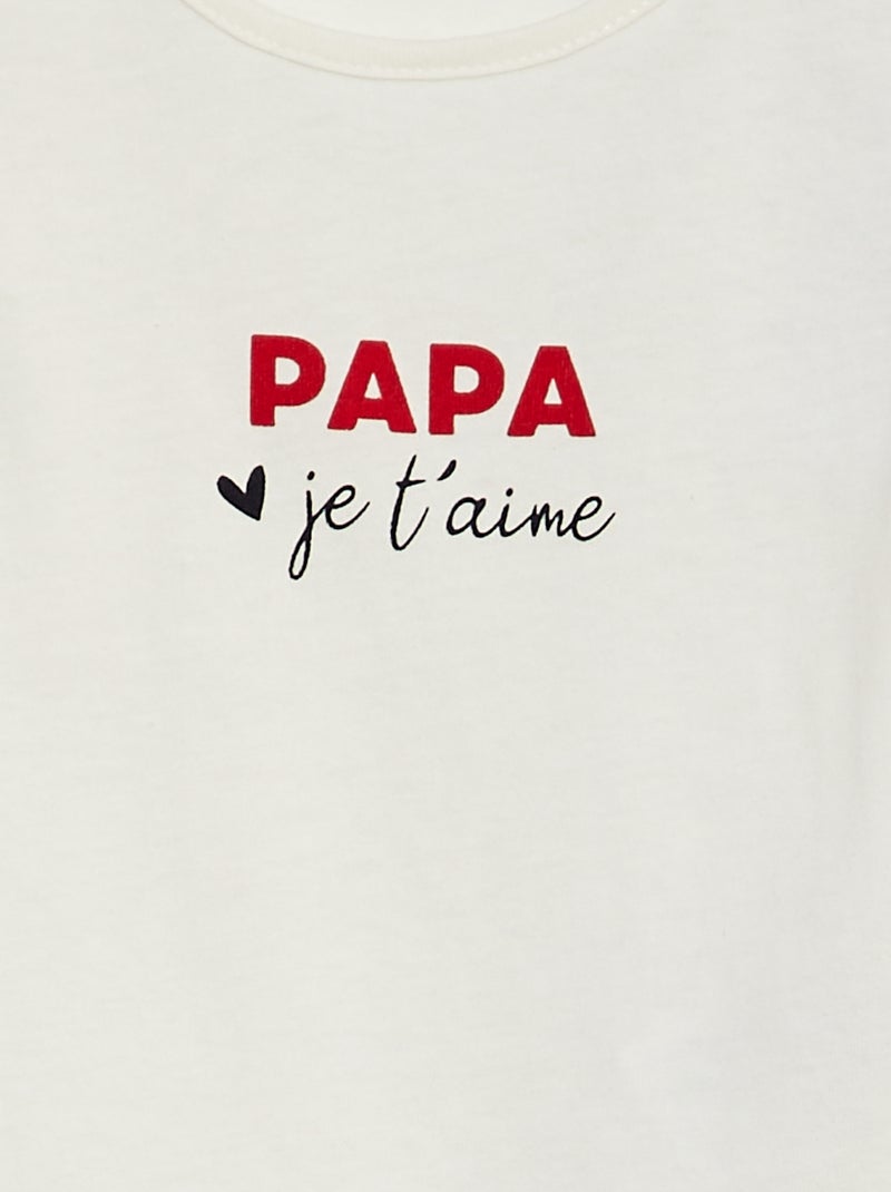 Tee-shirt à message Papa - Kiabi
