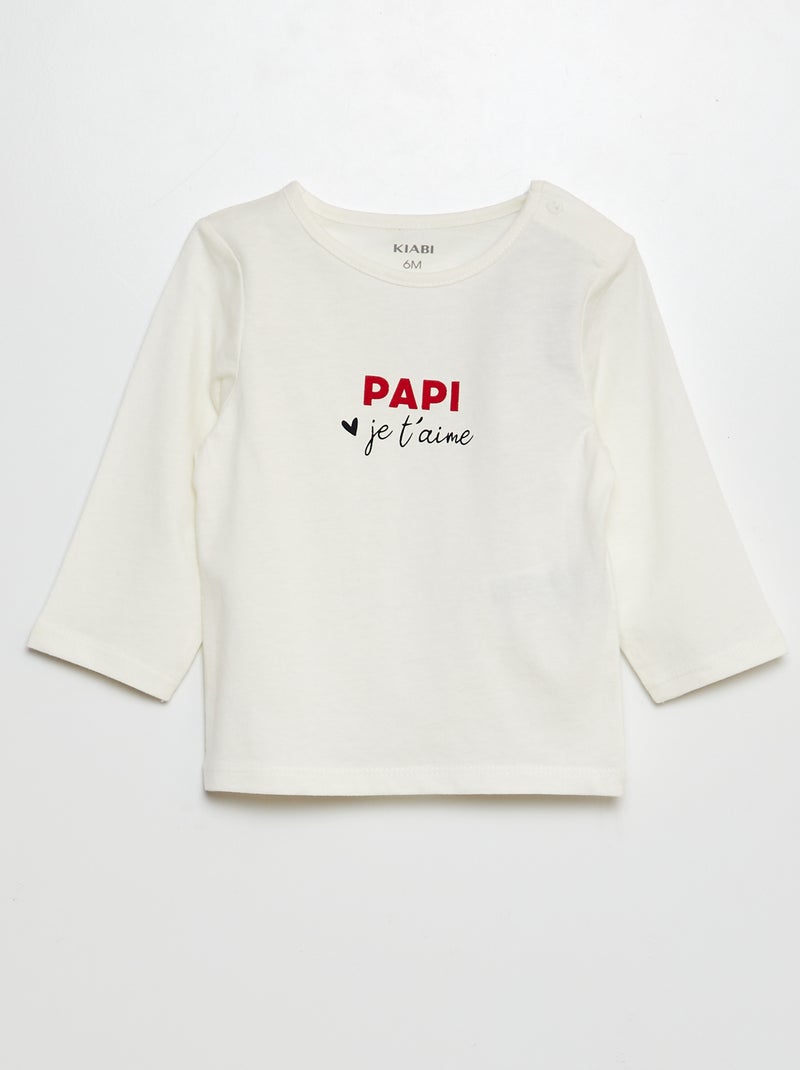 Tee-shirt à message Papi - Kiabi