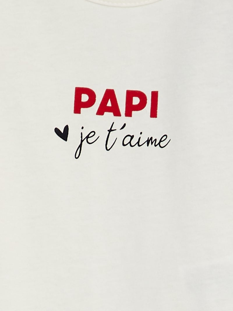Tee-shirt à message Papi - Kiabi