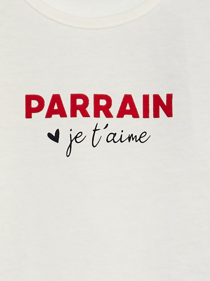 Tee-shirt à message Parrain - Kiabi