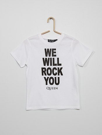 Tee-shirt à message 'We Will Rock You - Queen'