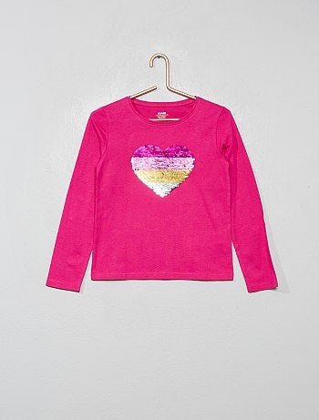 Tee-shirt à sequins réversibles 'éco-conception'