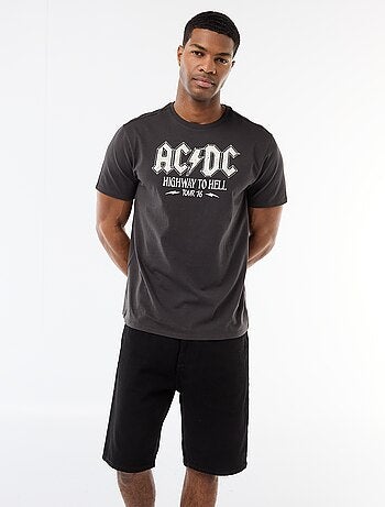 Tee-shirt 'AC/DC' à manches courtes imprimé recto/verso