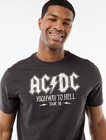 Tee-shirt 'AC/DC' à manches courtes imprimé recto/verso