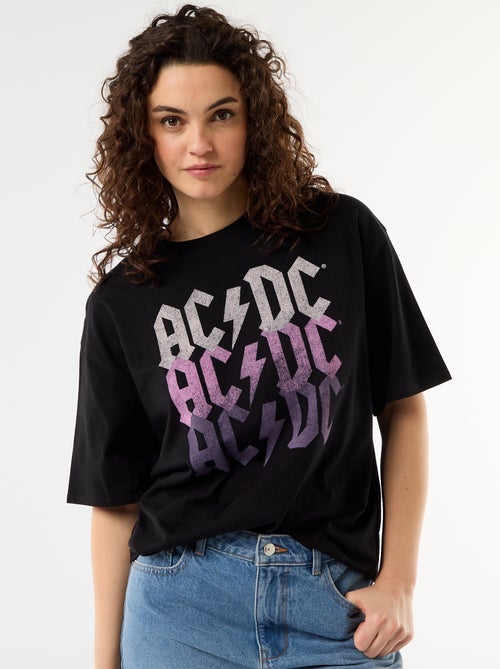 Tee-shirt 'AC/DC' à manches courtes - Kiabi