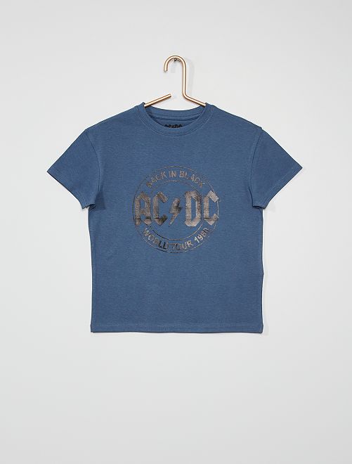 Tee-shirt 'AC/DC'                             bleu 
