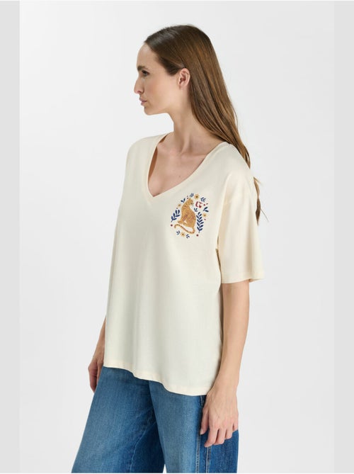Tee-Shirt AKO 'Le Temps Des Cerises' - Kiabi Tee-Shirt AKO 'Le Temps Des Cerises' - Kiabi