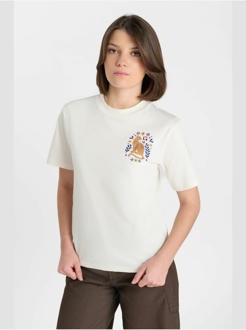 Tee-shirt akogi 'le temps des cerises' Blanc - Kiabi